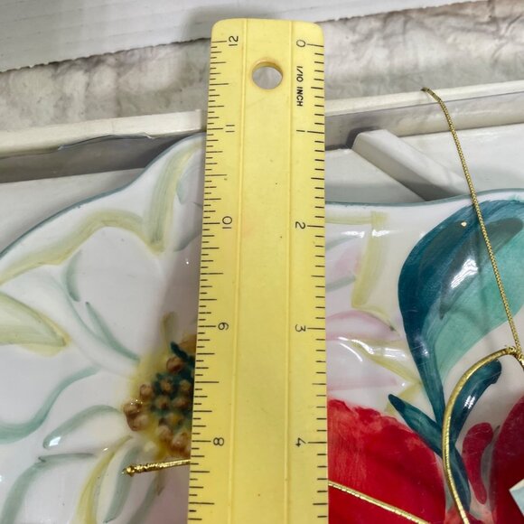 Pfaltzgraff Holiday Market Poinsettia & Pinecone 2-Piece Ceramic Hostess Serving - Picture 12 of 12